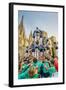 Castellers or Human Tower Exhibiting in Front of the Cathedral, Barcelona, Catalonia, Spain-Stefano Politi Markovina-Framed Photographic Print