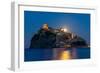 Castello Aragonese at dusk, Island of Ischia, Campania, Italy, Europe-Neil Farrin-Framed Photographic Print