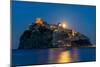 Castello Aragonese at dusk, Island of Ischia, Campania, Italy, Europe-Neil Farrin-Mounted Photographic Print