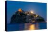 Castello Aragonese at dusk, Island of Ischia, Campania, Italy, Europe-Neil Farrin-Stretched Canvas