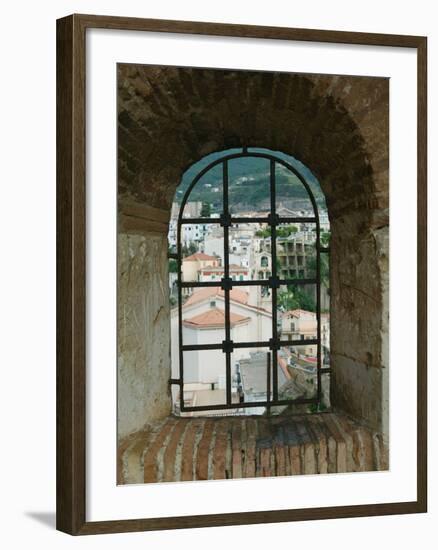 Castello Ruffo, Town View from Castle Window, Scilla, Calabria, Italy-Walter Bibikow-Framed Photographic Print