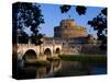 Castello Sant Angelo and River Tiber, Rome, Lazio, Italy, Europe-Charles Bowman-Stretched Canvas