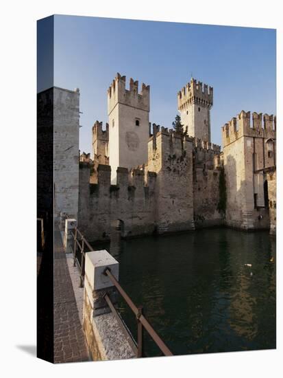 Castello Scaligero, Sirmione, Lago Di Garda (Lake Garda), Lombardy, Italy, Europe-Sergio Pitamitz-Stretched Canvas