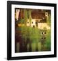 Castello Sul Lago Atter-Gustav Klimt-Framed Art Print
