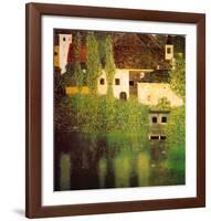 Castello Sul Lago Atter-Gustav Klimt-Framed Art Print