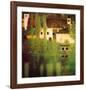 Castello Sul Lago Atter-Gustav Klimt-Framed Art Print