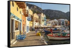 Castellorizo Island, Megisti, Greece-Ali Kabas-Framed Stretched Canvas