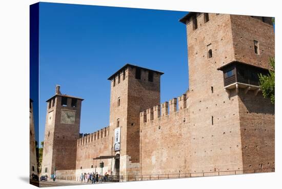 Castelvecchio Fortress Dating from 1355, Verona, UNESCO World Heritage Site, Veneto, Italy, Europe-Nico Tondini-Stretched Canvas