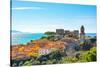 Castiglione Della Pescaia, Old Town and Sea. Maremma Tuscany, Italy-StevanZZ-Stretched Canvas