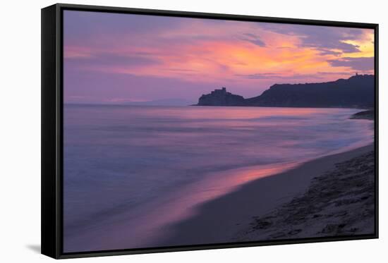 Castiglione Della Pescaia, Roccamare Beach at Sunset, Grosseto, Tuscany, Italy, Europe-John-Framed Stretched Canvas