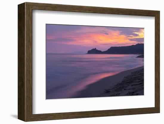 Castiglione Della Pescaia, Roccamare Beach at Sunset, Grosseto, Tuscany, Italy, Europe-John-Framed Photographic Print