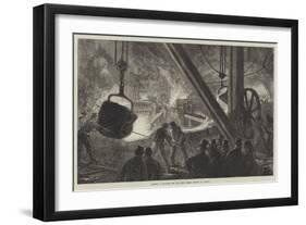 Casting a Cylinder for the New Albert Bridge at Chelsea-Charles Robinson-Framed Giclee Print