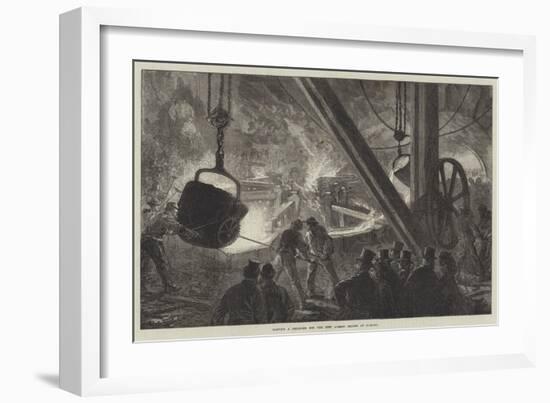 Casting a Cylinder for the New Albert Bridge at Chelsea-Charles Robinson-Framed Giclee Print