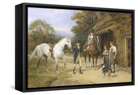 Casting a Shoe at the Blacksmith's-Heywood Hardy-Framed Stretched Canvas