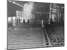 Casting Pig Iron, Sloss City Furnaces, Birmingham, Ala.-null-Mounted Photo