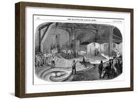 Casting the Bell for the Westminster Clock Tower, 1856-null-Framed Giclee Print