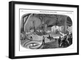 Casting the Bell for the Westminster Clock Tower, 1856-null-Framed Giclee Print