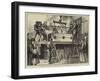 Casting the Statue of the Late Lord Derby, Pouring in the Metal-Joseph Nash-Framed Giclee Print