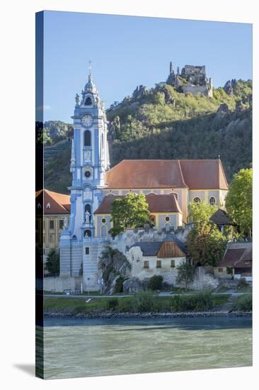 Castle and Abbey, Durnstein, River Danube, Wachau Valley, UNESCO World Heritage Site, Lower Austria-Rolf Richardson-Stretched Canvas