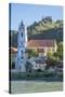 Castle and Abbey, Durnstein, River Danube, Wachau Valley, UNESCO World Heritage Site, Lower Austria-Rolf Richardson-Stretched Canvas