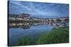 Castle and bridge at blue hour, Amboise, Indre-et-Loire, Loire Valley, Centre, France, Europe-Francesco Vaninetti-Stretched Canvas