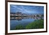 Castle and bridge at blue hour, Amboise, Indre-et-Loire, Loire Valley, Centre, France, Europe-Francesco Vaninetti-Framed Photographic Print