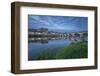 Castle and bridge at blue hour, Amboise, Indre-et-Loire, Loire Valley, Centre, France, Europe-Francesco Vaninetti-Framed Photographic Print