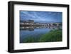 Castle and bridge at blue hour, Amboise, Indre-et-Loire, Loire Valley, Centre, France, Europe-Francesco Vaninetti-Framed Photographic Print