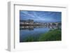 Castle and bridge at blue hour, Amboise, Indre-et-Loire, Loire Valley, Centre, France, Europe-Francesco Vaninetti-Framed Photographic Print