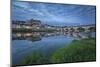 Castle and bridge at blue hour, Amboise, Indre-et-Loire, Loire Valley, Centre, France, Europe-Francesco Vaninetti-Mounted Photographic Print