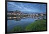 Castle and bridge at blue hour, Amboise, Indre-et-Loire, Loire Valley, Centre, France, Europe-Francesco Vaninetti-Framed Photographic Print