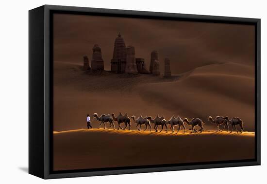 Castle and Camels-Mei Xu-Framed Stretched Canvas