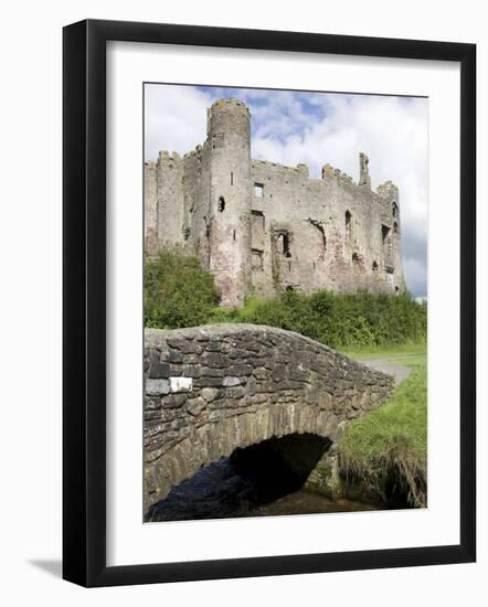 Castle and Footbridge, Laugharne, Carmarthenshire, South Wales, Wales, United Kingdom, Europe-Julian Pottage-Framed Photographic Print