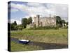 Castle and Foreshore, Laugharne, Carmarthenshire, South Wales, Wales, United Kingdom, Europe-Julian Pottage-Stretched Canvas