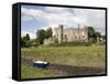 Castle and Foreshore, Laugharne, Carmarthenshire, South Wales, Wales, United Kingdom, Europe-Julian Pottage-Framed Stretched Canvas