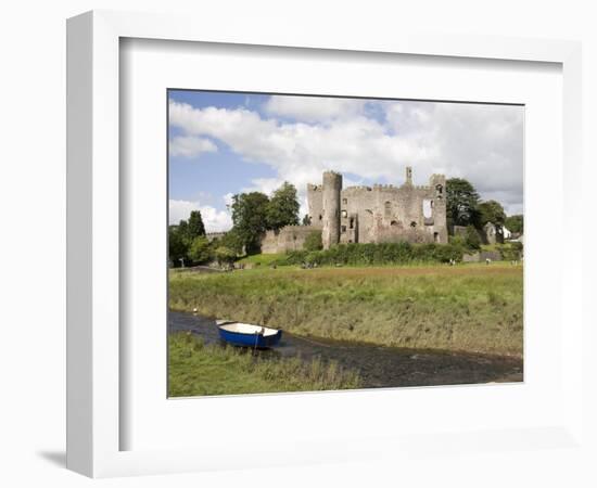 Castle and Foreshore, Laugharne, Carmarthenshire, South Wales, Wales, United Kingdom, Europe-Julian Pottage-Framed Photographic Print