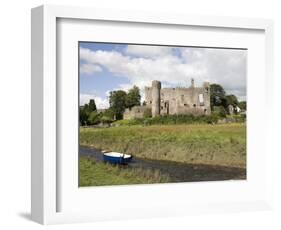 Castle and Foreshore, Laugharne, Carmarthenshire, South Wales, Wales, United Kingdom, Europe-Julian Pottage-Framed Photographic Print