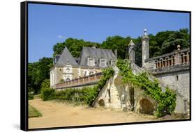 Castle and Gardens of Valmer, Indre et Loire, Centre, France, Europe-Nathalie Cuvelier-Framed Stretched Canvas