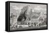 Castle and Grassmarket, Edinburgh, Scotland, from 'scottish Pictures Drawn with Pen and Pencil',…-null-Framed Stretched Canvas