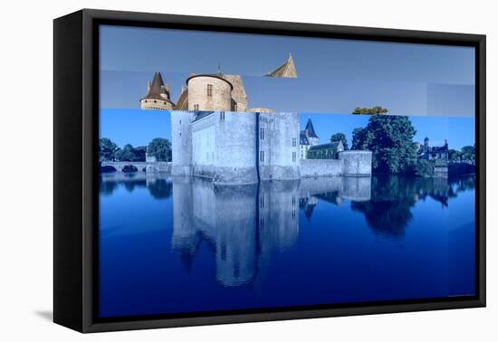 Castle and its moat, Sully-sur-Loire, UNESCO World Heritage Site, Loiret, Centre, France, Europe-Francesco Vaninetti-Framed Stretched Canvas
