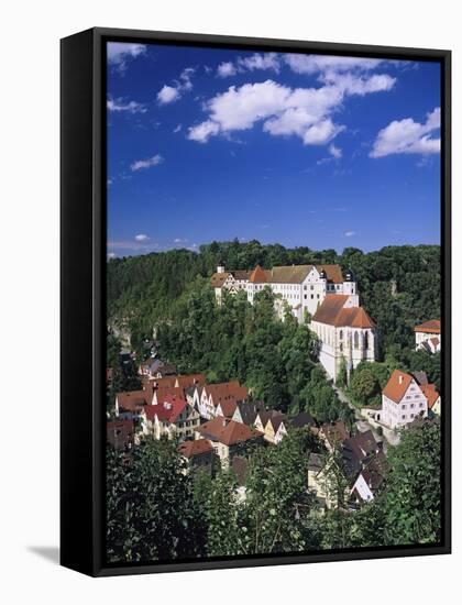 Castle and Pilgrimage Church of St. Anna, Haigerloch, Swabian Alb-Markus Lange-Framed Stretched Canvas