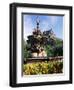 Castle and Princes Street Garden Fountain, Edinburgh, Lothian, Scotland, United Kingdom-Neale Clarke-Framed Photographic Print