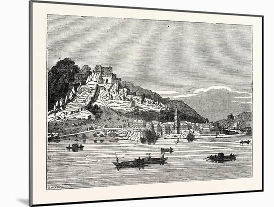 Castle and Village of Durnstein from the Danube-null-Mounted Giclee Print