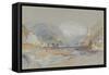 Castle at Botzen-J. M. W. Turner-Framed Stretched Canvas