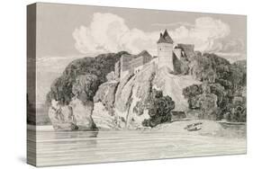 Castle at Tancarville, Published 1st October 1821-John Sell Cotman-Stretched Canvas