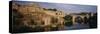 Castle at the Waterfront, Puente de San Martin, Tajo River, Toledo, Spain-null-Stretched Canvas