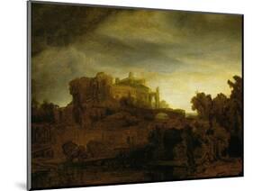 Castle at Twilight, 1640-Rembrandt van Rijn-Mounted Giclee Print