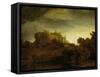 Castle at Twilight, 1640-Rembrandt van Rijn-Framed Stretched Canvas