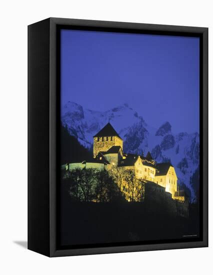 Castle at Vaduz, Liechtenstein-Walter Bibikow-Framed Stretched Canvas