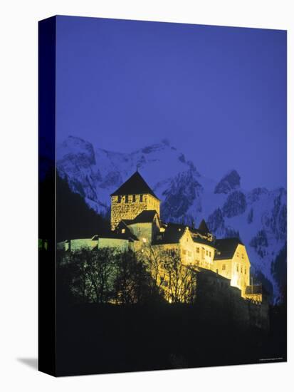 Castle at Vaduz, Liechtenstein-Walter Bibikow-Stretched Canvas